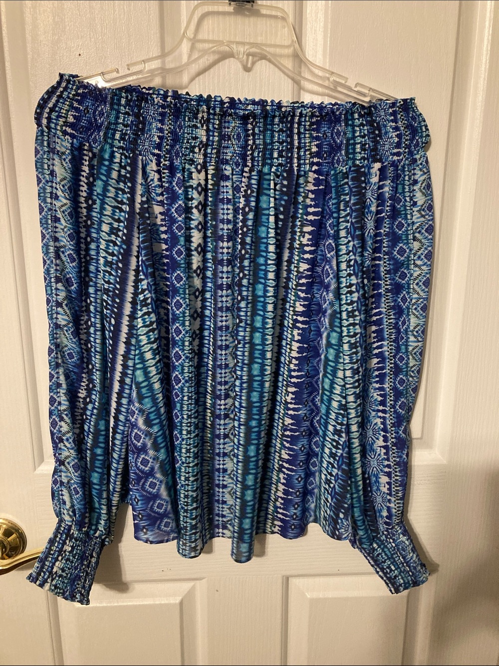 50% off 3+ bundle, Ramy Brook Blue Patterned Blouse
